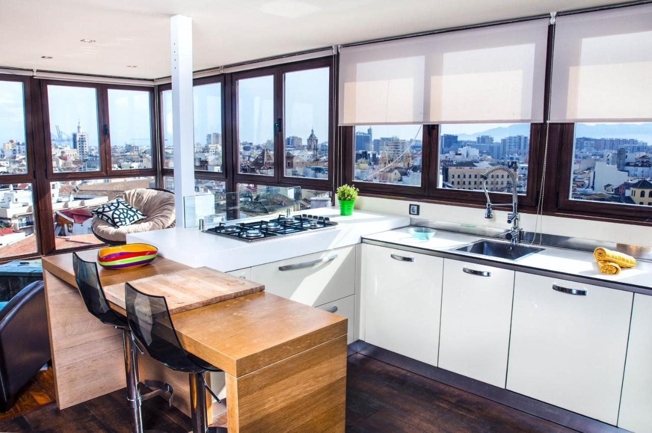 Malagaflat Design Loft City Views Lägenhet Exteriör bild